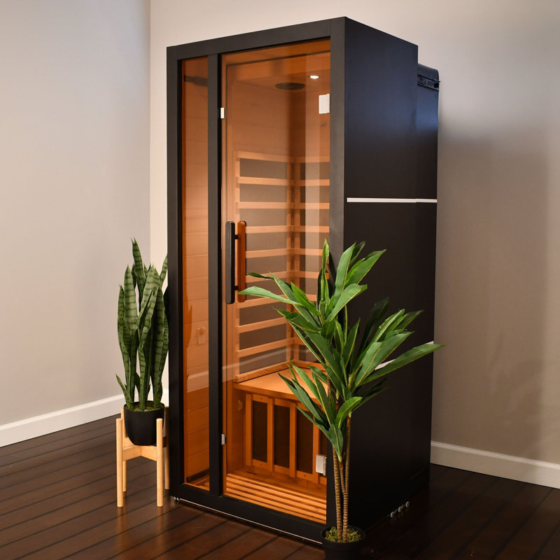 ALEKO Hemlock Infrared Sauna – Black - 1 Person | Wayfair